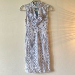 Ruffle neck-line Lace dress